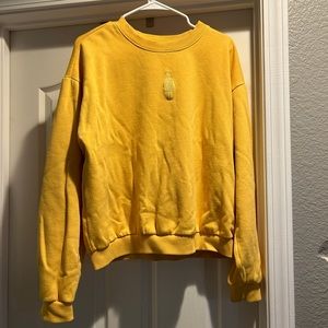 FOREVER 21 YELLOW CREWNECK SZ L